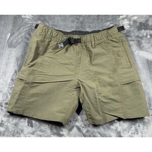 Vans Response Cargo Shorts Men L Green‎ Elastic Waist Iterated Web Belt Hike
